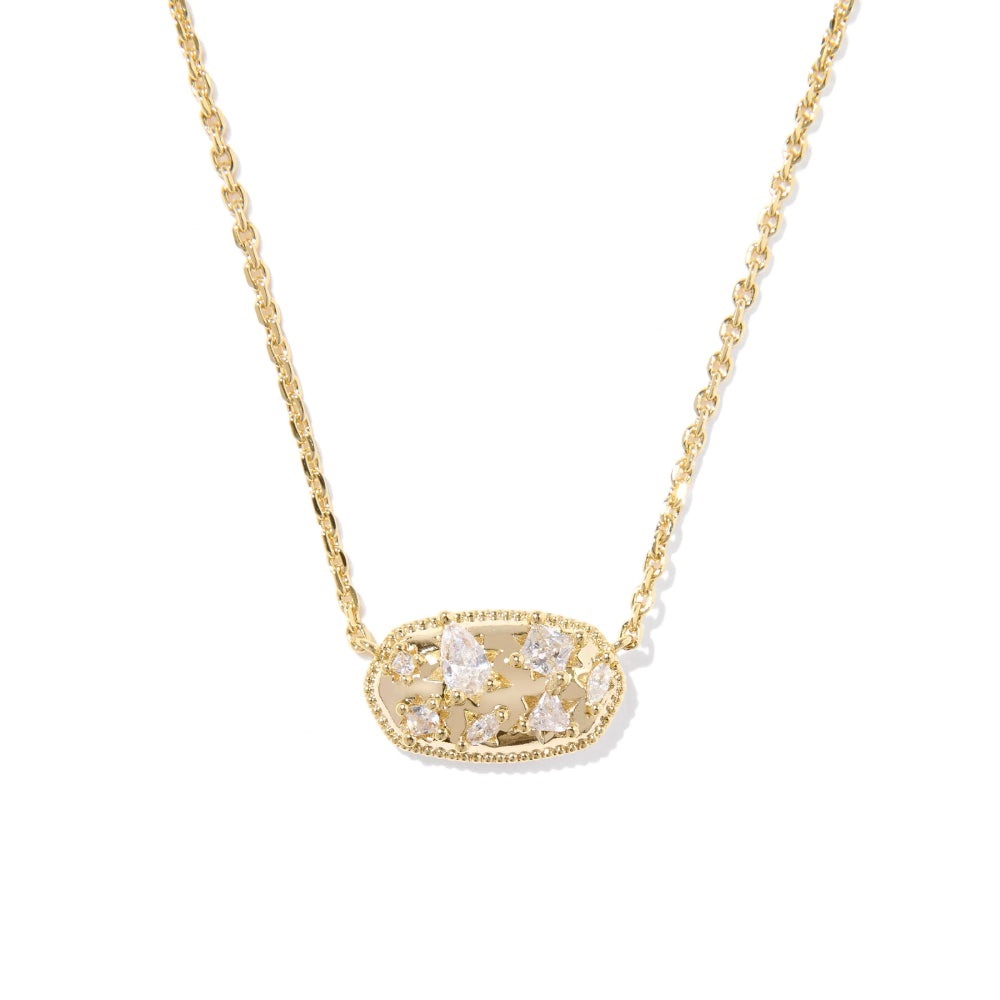 Kendra Scott Gold Necklace with Crystal Accents
